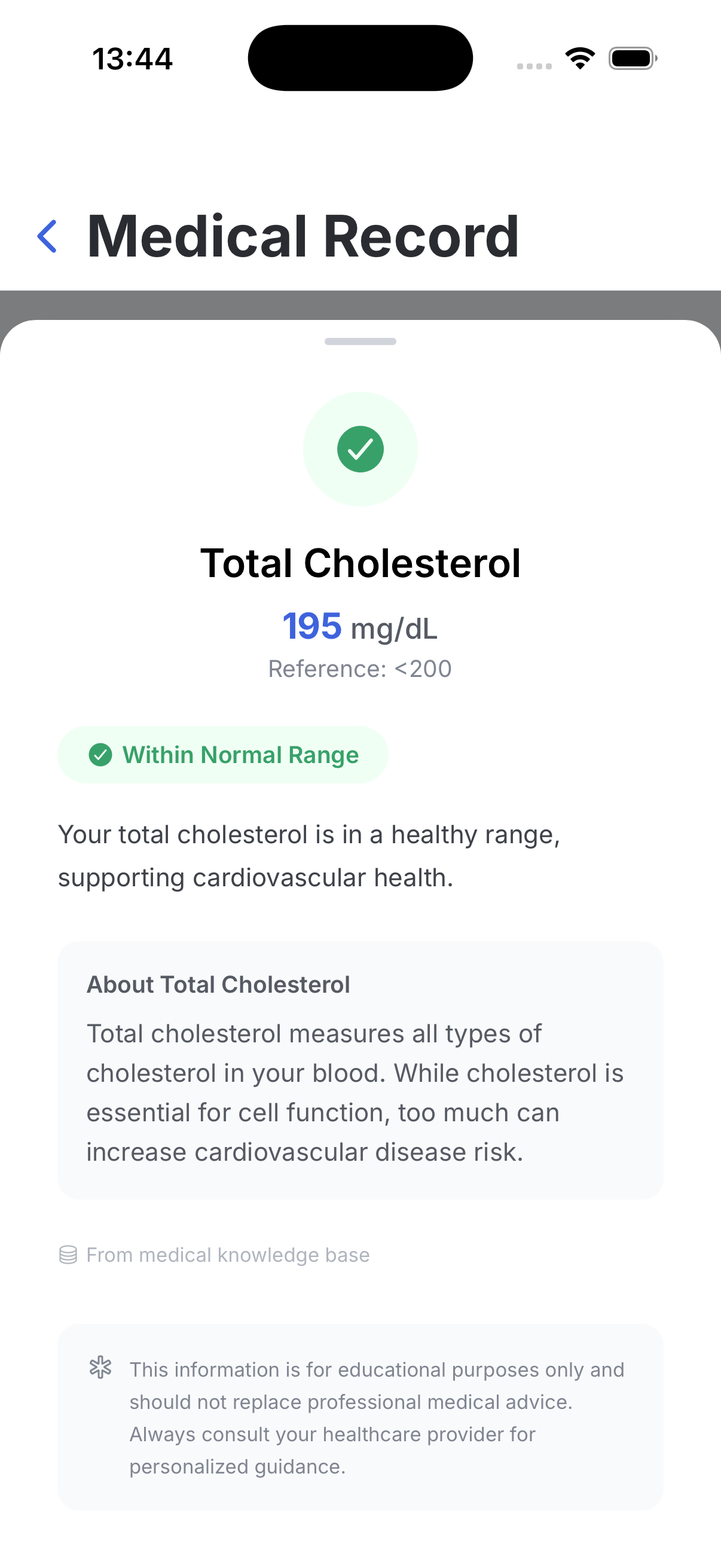Health Metrics Trends Screenshot