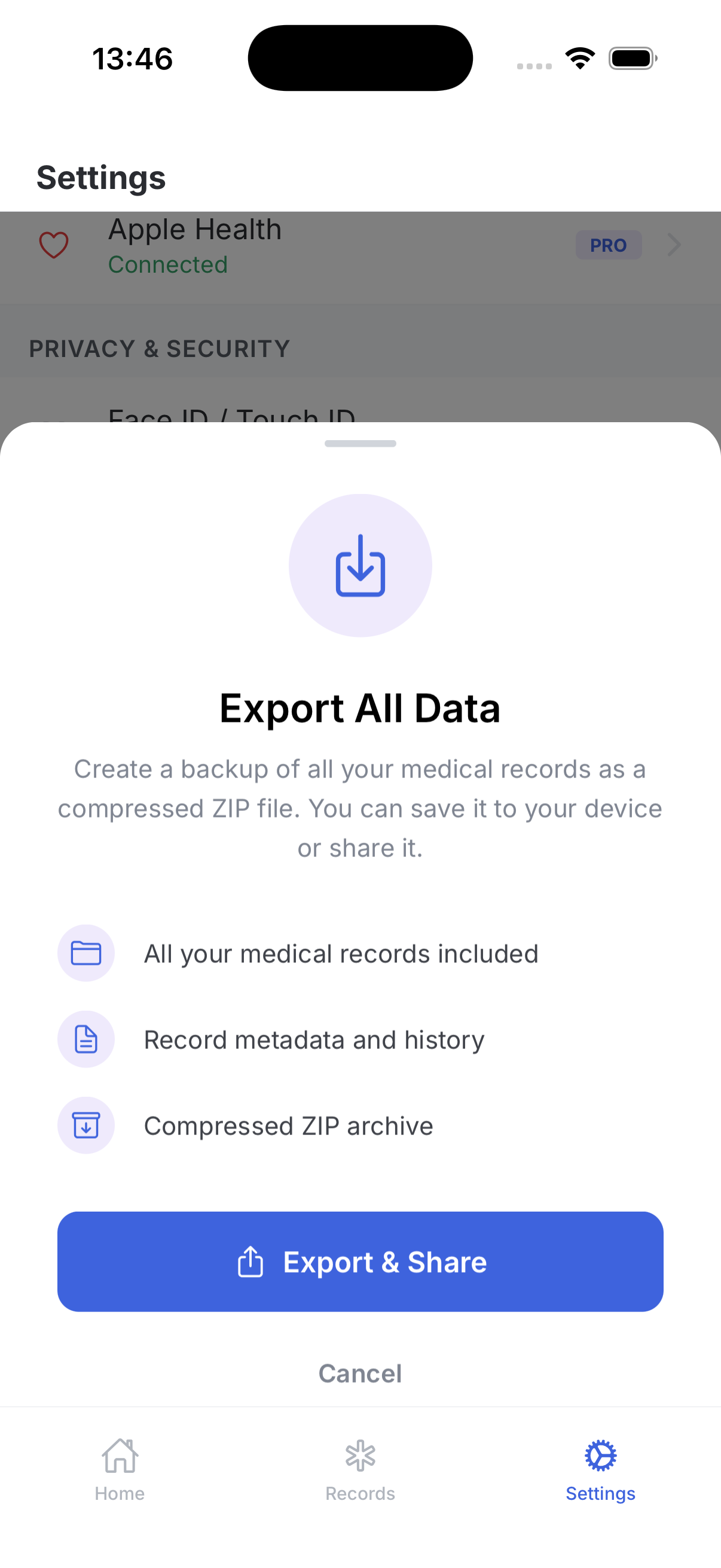 Export Data